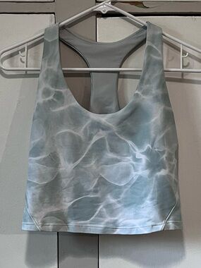 Calia Energize Crop Brami Tank Top Water Ripple Ice Blue Women’s S